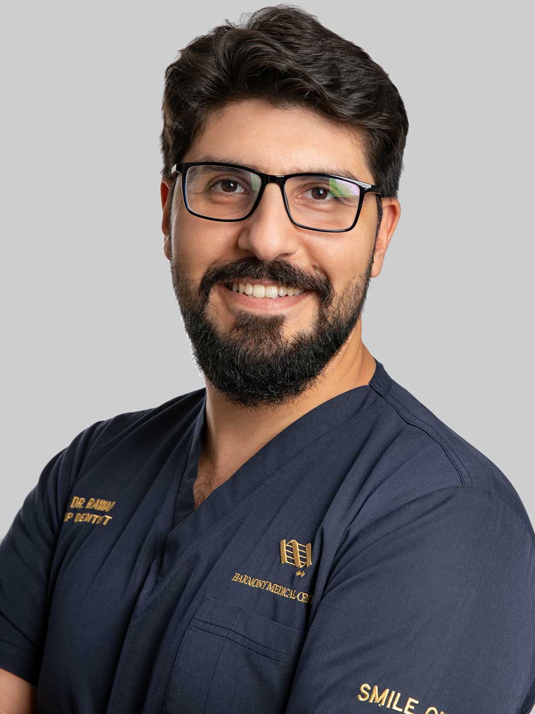Portrait of Dr. Rawad Al Ghazzi, Specialist Oral & Maxillofacial Surgeon and Implantologist at Harmony Medical Center Dubai & Abu Dhabi.