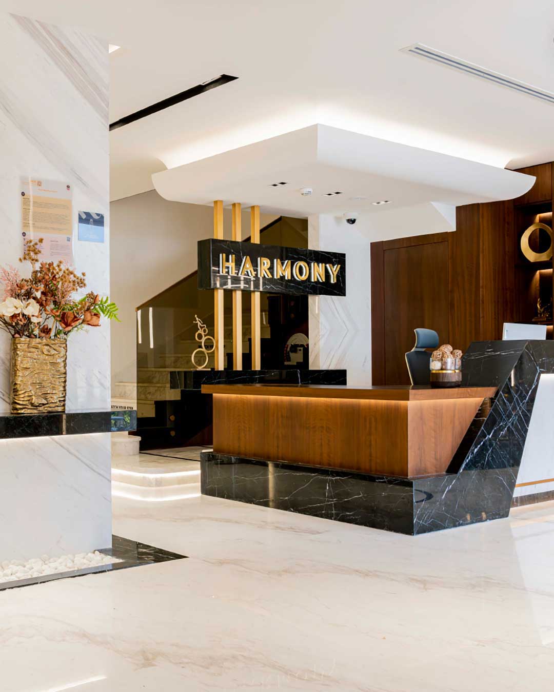 Interior of a Harmony Medical Center clinic, featuring a modern and premium design.