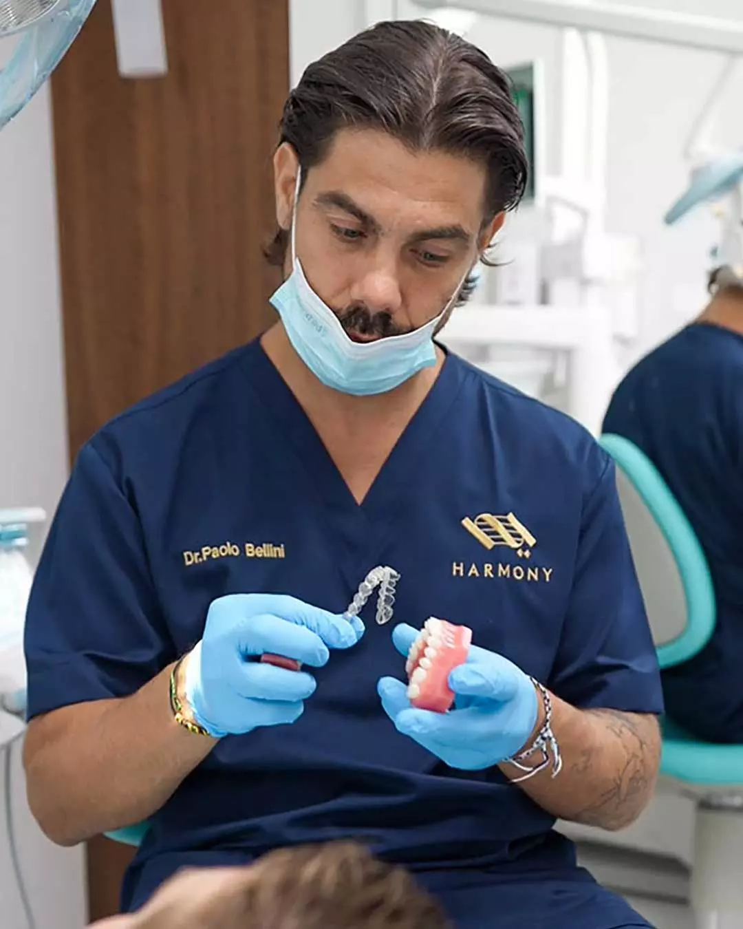 Photo of Dr. Paolo Bellini, Specialist Orthodontist, performing orthodontic treatment at Harmony Medical Center in Dubai & Abu Dhabi.